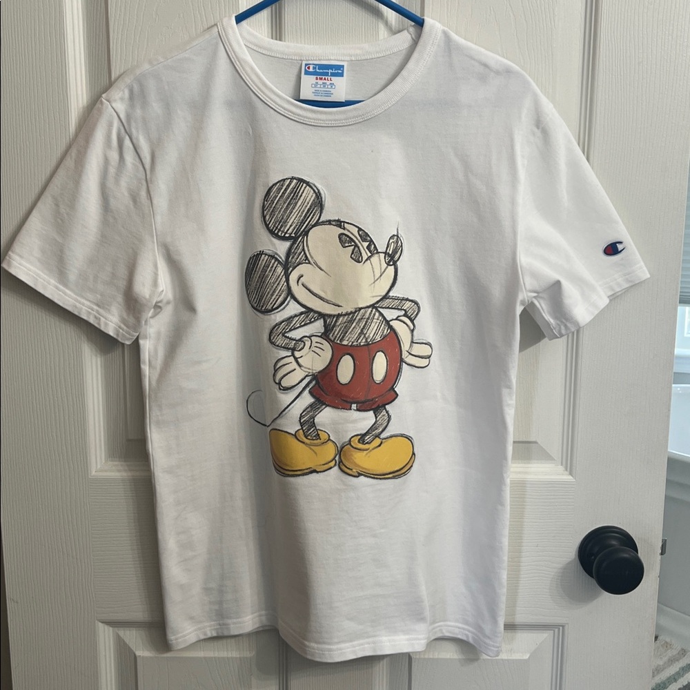 Mickey Heritage White T-Shirt by Champion x Disney Size S New no Tags